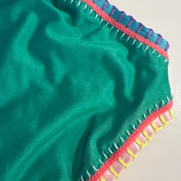 PQ Swim Sporty Rainbow Embroidered Two-Piece Bikini, Ireland Green - Picture 4 of 4